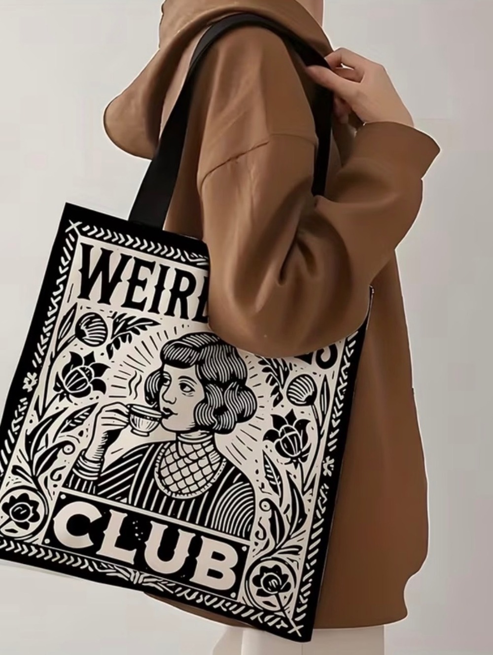 New -Fun -Vintage Inspired Graphic Design Tote Bag